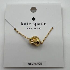 NWT  Gold-Toned Kate Spade New York Sailor's Knot Mini Pendant Necklace